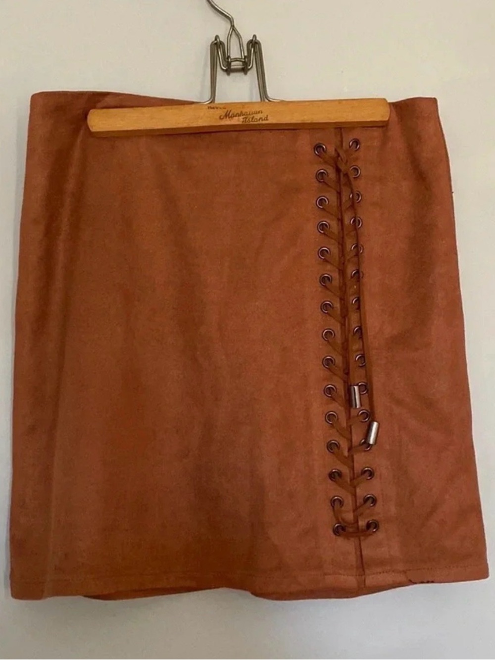 Boohoo (P) Brown Suede Skirt Size 6